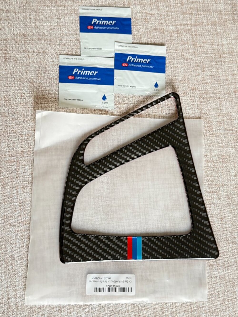 Car Gear Shift Panel Trim Carbon Fiber Decal Center Console Sticker fits for BMW